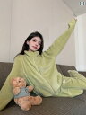 パジャマ レディース 上下 両面 ミルク ベルベット カップル 大きめ サイズ パジャマ メンズ レディースの 冬 厚手 暖かい フランネル ジッパー ホーム...
