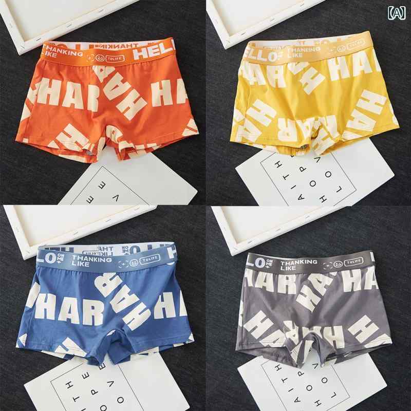 　ボクサーパンツ　下着　ショーツ レディース ボクサー ブリーフ 綿 ミッドウエスト 快適 通気性 プリ..