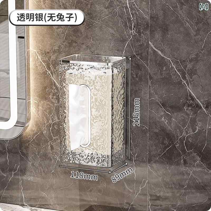 インテリア　ラック　収納 和風 ANRAN ティッシュ ボックス 壁掛け 式 フェイスタオル 収納 トイレ 浴..