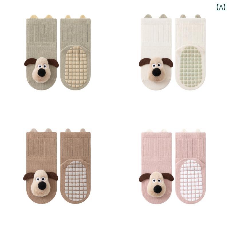 赤ちゃん 靴 シューズ 10月 クリスタル ベビー ソックス 春秋冬 綿 骨なし フロア 滑り止め 室内 かっ..