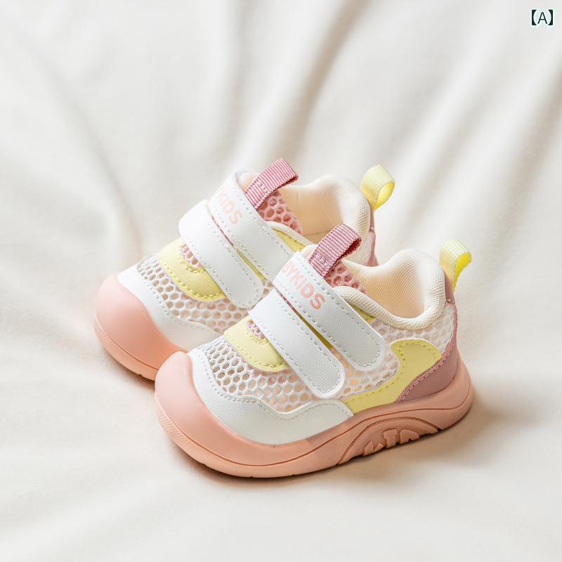 ベビー　シューズ　かわいい 男の子用 ベビー 幼児用 シューズ 夏用 ソフト ソール 01 ～ 2歳用 メッシ..