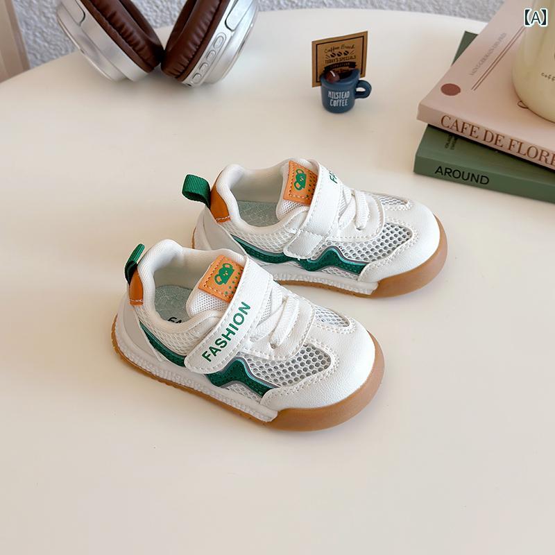 ベビー　シューズ　かわいい 2025 男の子 ベビー 幼児 靴 子供 女の子 通気性 メッシュ スポーツ ホワ..