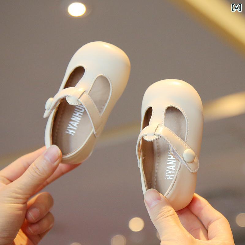 ベビー　シューズ　かわいい 春秋 ベビー ガール レザーシューズ 12歳の 小さい 女の子 プリンセス シングル シューズ 滑り止め ソフト ソール 通気性 幼児