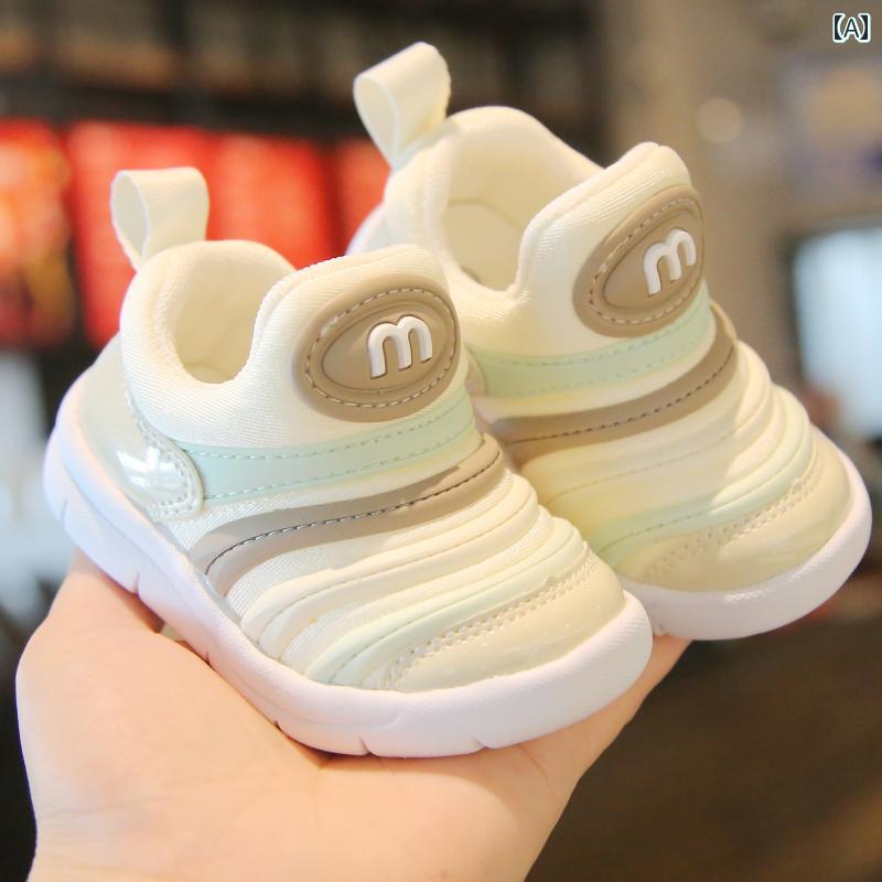 ベビー　シューズ　かわいい ベビー 学習 靴 春秋 通気性 メッシュ シューズ 滑り止め ソフト ソール 男の子と 女の子 キャタピラー 子供 子供用