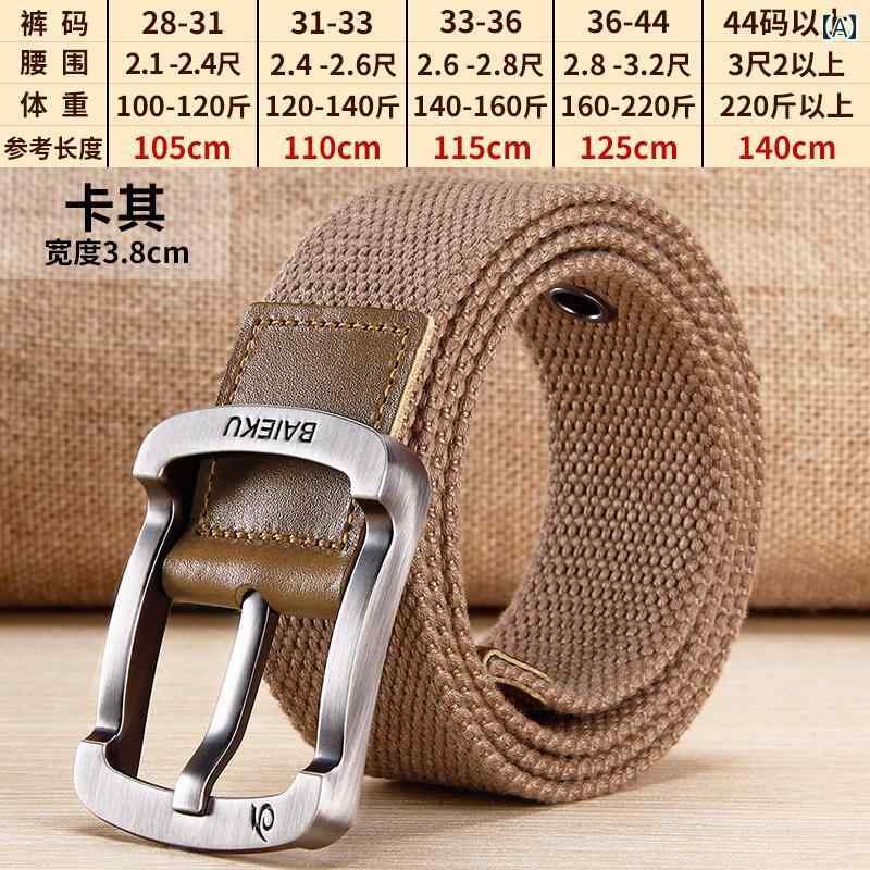 レディース　ベルト　カジュアル Baiyi クール ピン バックル キャンバス ベルト メンズベルト メンズカジュアル デニム 作業着 拡張 夏 織
