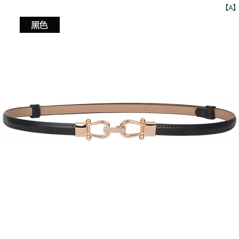 レディース　ベルト　カジュアル Niu Yongzhen ベルト レディース 細かい 装飾 革 マッチング スカート..