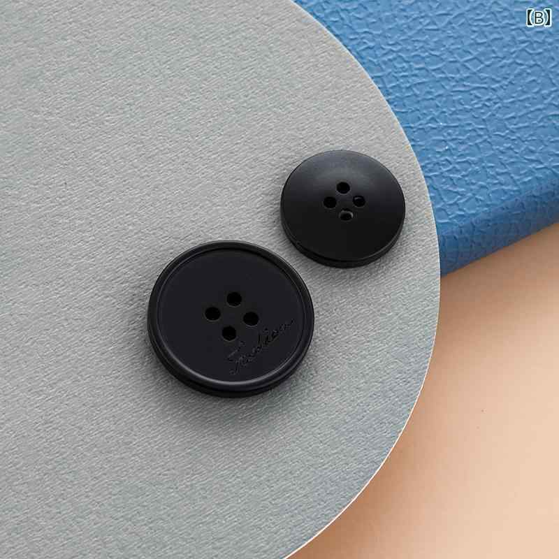 リバーパディのボタン　ラウンド　アクセサリー 男性用 スーツ ジャケット ボタン 付き トップス 女性用 ウール コート ウィンドブレーカー パンツ の 高級 ボタン用の 黒 樹脂｜アングル2