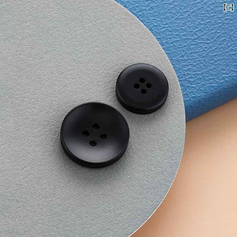 リバーパディのボタン　ラウンド　アクセサリー 男性用 スーツ ジャケット ボタン 付き トップス 女性用 ウール コート ウィンドブレーカー パンツ の 高級 ボタン用の 黒 樹脂｜アングル3
