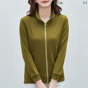 フリース トップス ジッパー ジャケット スタンドカラー ジッパー 長袖 Tシャツ レディース 春秋 トレーナー 大きいサイズ カーディガン スポーツ カジュア...