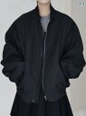 ジッパー ジャケット カジュアル AIRROOM シルエット エア ブラック ゆったり 万能 オーバー サイズ スタンドカラー シンプル ジッパー コート ジャ...