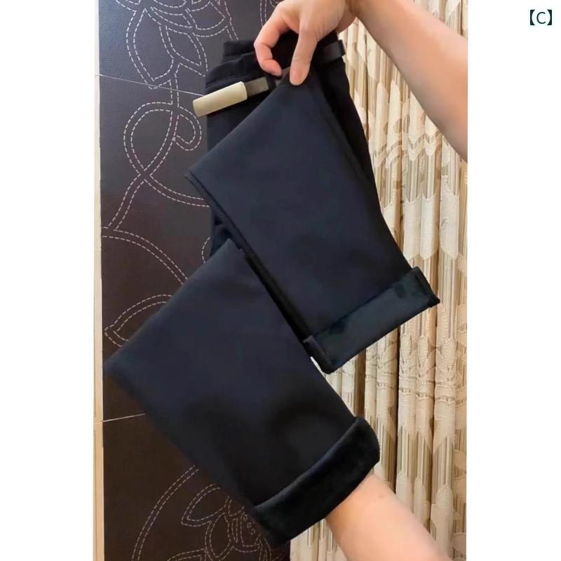 ボトムス　レディース　スリム レディース 黒の スーツ パンツ ネットに よる 秋 スタイル 9 ポイント ストレート ゆったり ハイウエスト スリム ドレープ カジュアル シガレットパンツ