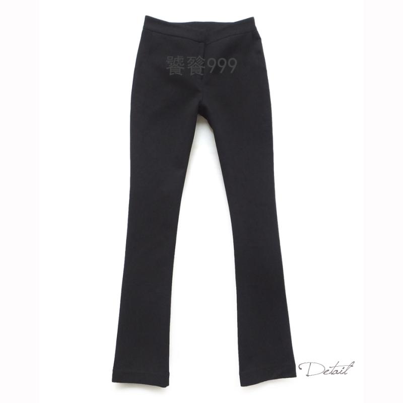 ボトムス　レディース　スリム 象の 足 ターミネーター 厚手 ニット ローマ 布 スキニー パンツ 美 脚 黒 ストレート