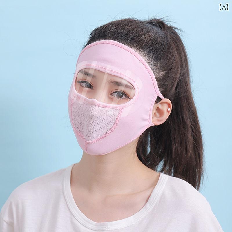 防護　フェイス　めがね 目の 保護 自転車 運転 防止 防塵 冷感 通気性 薄型 顔 全体 保護用の レンズ ..