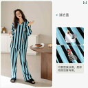 ストライプ パジャマ スウェット Yue Nei パジャマ レディース 春秋 長袖 綿 室内 服 ファッション ストライプ 外出 着 高級 セット