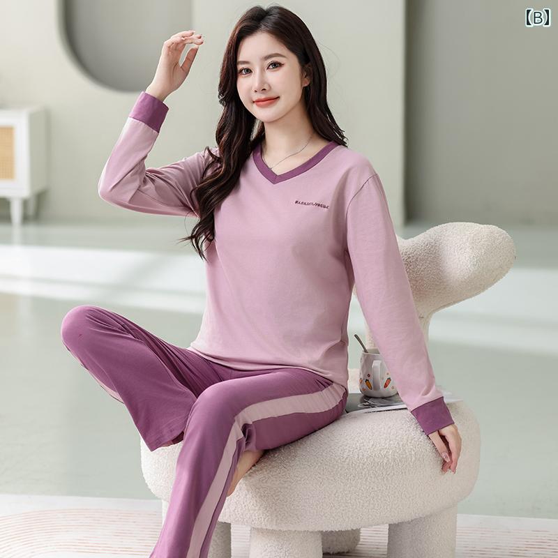 パジャマ　セット　スウェット 春秋 パジャマ レディース 綿 長袖 2025 新型 コットン 秋 部屋 着と して 着用 できる ツーピース セット