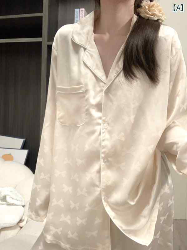 シルク　パジャマ　レディース 大きいサイズ 軽量 高級 冷感 サテン パジャマ 春秋 2024 長袖 プリント ホーム 服 スーツ 秋 レディース