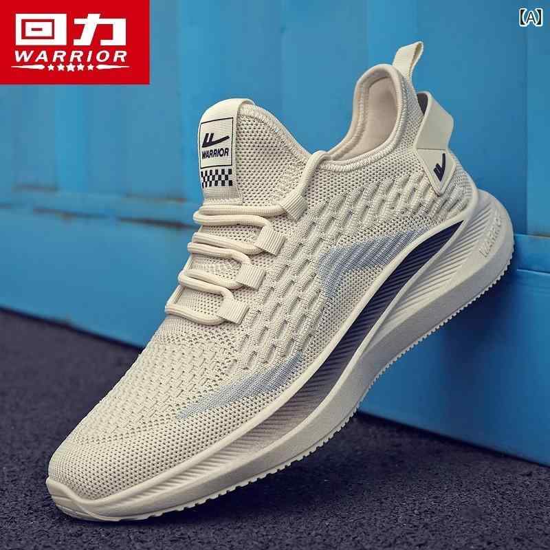 シューズ ランニング スポーツ 戦士 メンズシューズ 夏 通気性 フライング 織り メッシュ 軽量 ソフト ボトム スポーツ メンズ レジャー ランニング 薄型 シューズ