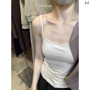 タンクトップ レディース ノースリーブ 綿の 白い キャミソール 女性用 夏 インナーウェア 美しい 背中の ブラジャー オール イン ワンの 下着 胸 パッド 付きの ボトム アウターウェア トップ