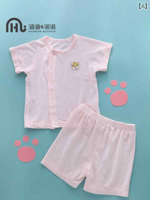 赤ちゃん　パジャマ　ベビー服 612ヶ月 ベビー スーツ 夏 0 3 薄手 服 1歳 女児 かわいい モダール 夏服