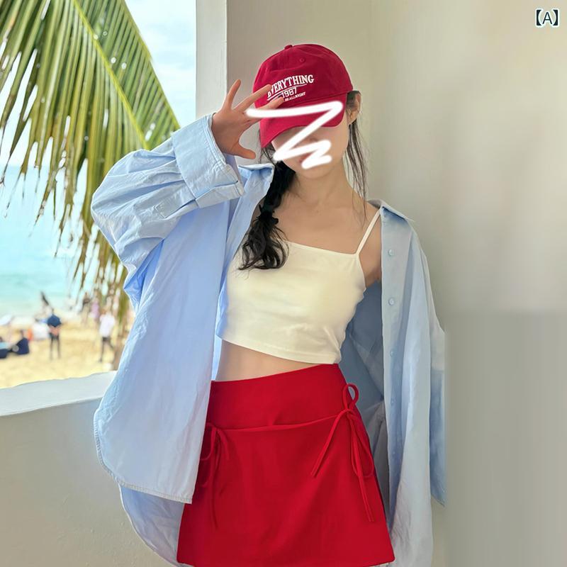 Yシャツ　無地　シンプル 早春の 韓国 青い 長袖 シャツ ジャケット 女性用 2025 夏の ミドル 丈 日焼け防止 薄手 トップス