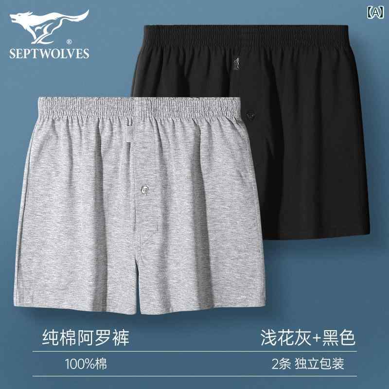メンズ　ボクサーパンツ　下着 Septwolves メンズ 下着 ゆったり コットンショーツ 大きめ サイズ 太めの ボクサー ブリーフ