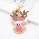 おもちゃ ホビー 動物 クリスマス エルク レザー キー チェーン ペンダント 動物 鹿 バック パック ウォレット デコレーション