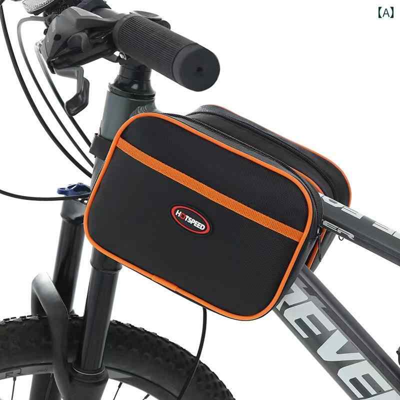 マウンテンバイク　ホルダー　バッグ 自転車 バッグ フロント ビーム マウンテンバイク ロード バイク スマートフォン 防水 収納