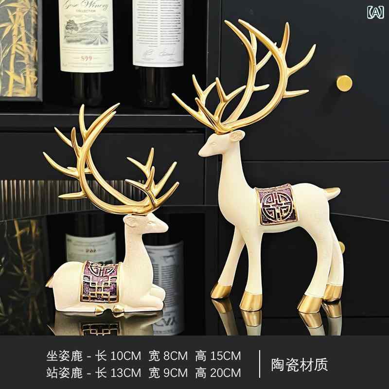 おもちゃ　動物　かわいい Fuluな 装飾品 ポーチ 装飾 ワイン キャビネット リビング ルーム ソフト ホームデコレーション チャイナ風 テレビキャビネット ライト 高級