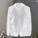パーカー 薄手 ジャケット 2024 夏の メンズ 日焼け防止 ジャケット 服 スリム フード付きな 薄型 通気性 トップ