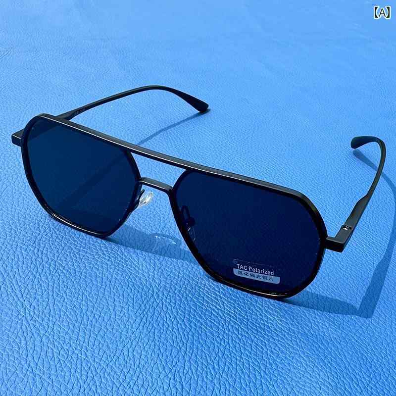 サングラス めがね スタイリッシュ Hai Xun サングラス 偏光 アウトドア フィッシング 丸顔 運転と 飛行 軽量 フレーム スポーツ メガネ 男女兼用