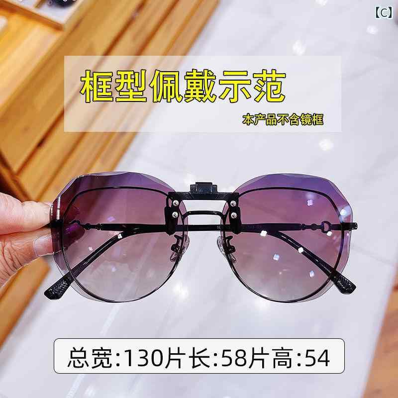 サングラス　めがね　スタイリッシュ 高 解像度 偏光 サングラス クリップ オン レディース 軽量 紫外線 防止 運転用 ミラー 近視用 吊り下げ 式 サンシェード