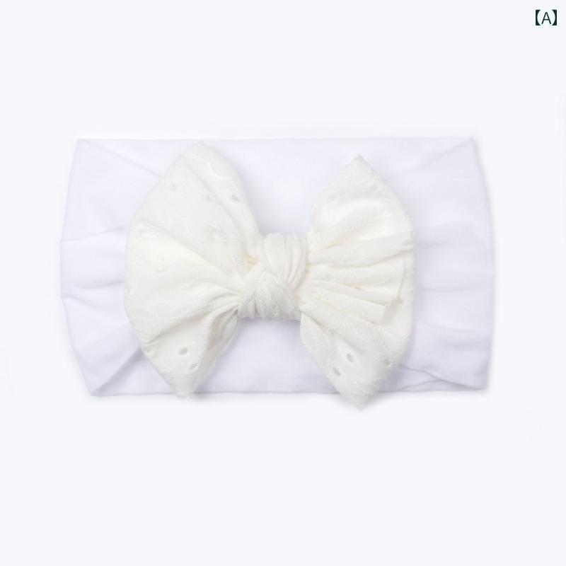 女の子 ヘア ヘッド アクセサリー と アメリカ 赤ちゃんの 無地 パターンの 弓 ナイロン ヘッド バンド..