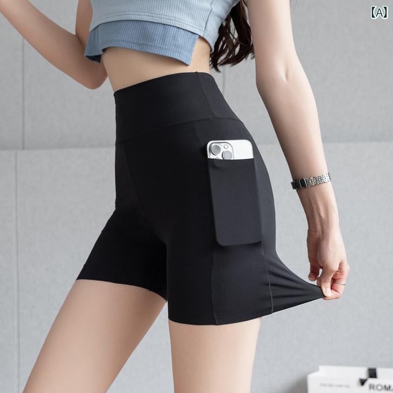 レディース　レギンス　シャーク 大きいサイズ 冷感 安全 パンツ 女性用 サイド ポケット 付き 夏用 レギンス 200ポンド 露出 防止 外で 着用 できる 3点 式 シャーク