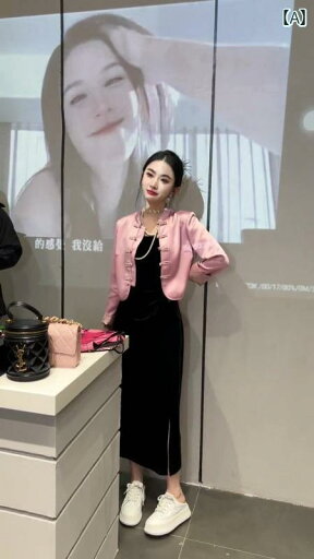 ドレス レディース チャイナドレス レトロ チャイナ風 の スーツ 女性 秋 ボタン コート 魅惑的 ドレス ツーピース ドレス レディース チャイナドレス レトロ チャイナ風 の スーツ 女性 秋 ボタン コート 魅惑的 ドレス ツーピース