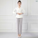 作業服 美容 医療 高級 医療 美容 歯科 医院 ナース オーバー オール レディース 秋冬 室 薬局 フロント スプリット スーツ
