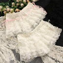 レディース スポーツ レギンス 甘くて なの マルチレイヤー レース ステッチ ワイド レッグ ショーツ ホット パンツ レディース ボトムス アウターウェア ...
