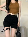 レディース レギンス フィットネス ホット ガールの 伸縮性の ある ジャズ ダンスの ストラップ 付き ショーツの 女性 グループが ハイウエストの ポール ダンスを 披露 黒の タイトな ヒップ パンツ