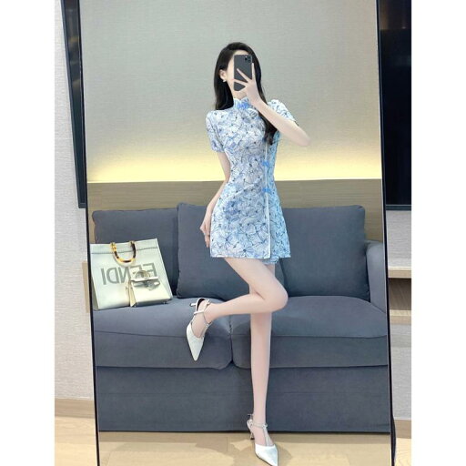 ドレス チャイナ レディース 中国 チャイナ ドレスは 若見え 女の子 ハイエンドを しました 2024夏の レトロ ドレスの ツーピース スーツ ドレス チャイナ レディース 中国 チャイナ ドレスは 若見え 女の子 ハイエンドを しました 2024夏の レトロ ドレスの ツーピース スーツ