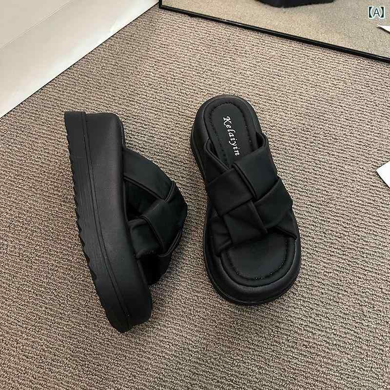 レディース　サンダル　スリッパ 高級 厚底 身長 アップ サンダル 女性用 2025夏 アウトドアウェア お..