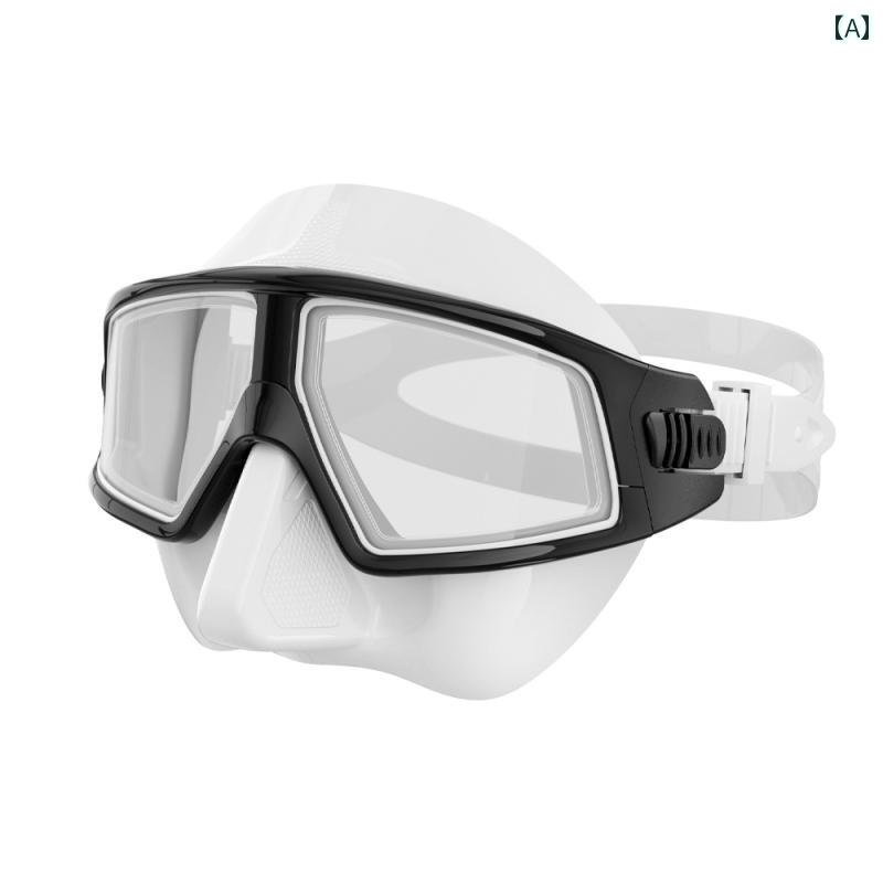 シュノーケリング　ゴーグル　スポーツ フリー ダイビング ゴーグル 液体 シリコン低 容量 防水高 解像度 シュノーケリング 曇り 止め マスク プロ 仕様 水泳 用具