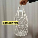 袋 メッシュ ネット 3 L 5 75 バケツ 専用 携帯用 ネット バッグ 太い ロープ 手編み 家庭用 飲料 水 タンク 黒