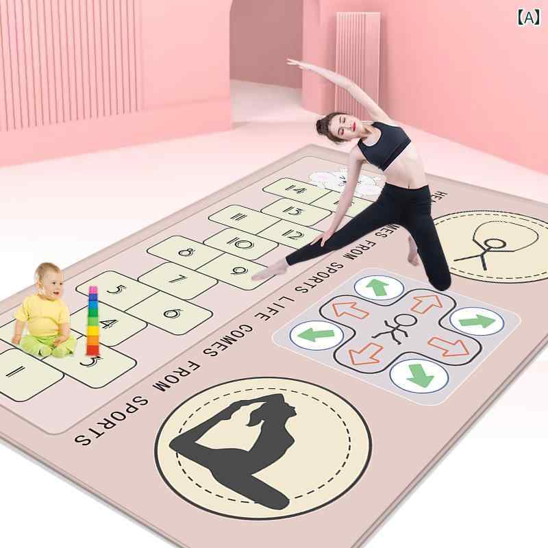 レディース　エクササイズ　パンツ 屋内用 厚手 ノイズ 低減 ダブル ヨガ マット 幅 広長 滑り止め 家庭用 遮音 エアロビクス 子供用 ダンスフィットネス