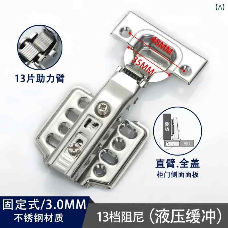 ヒンジ　ステンレス　ドア 304 ステンレス ヒンジ フル カバー ダンピング バッファー 折りたたみ ドア..