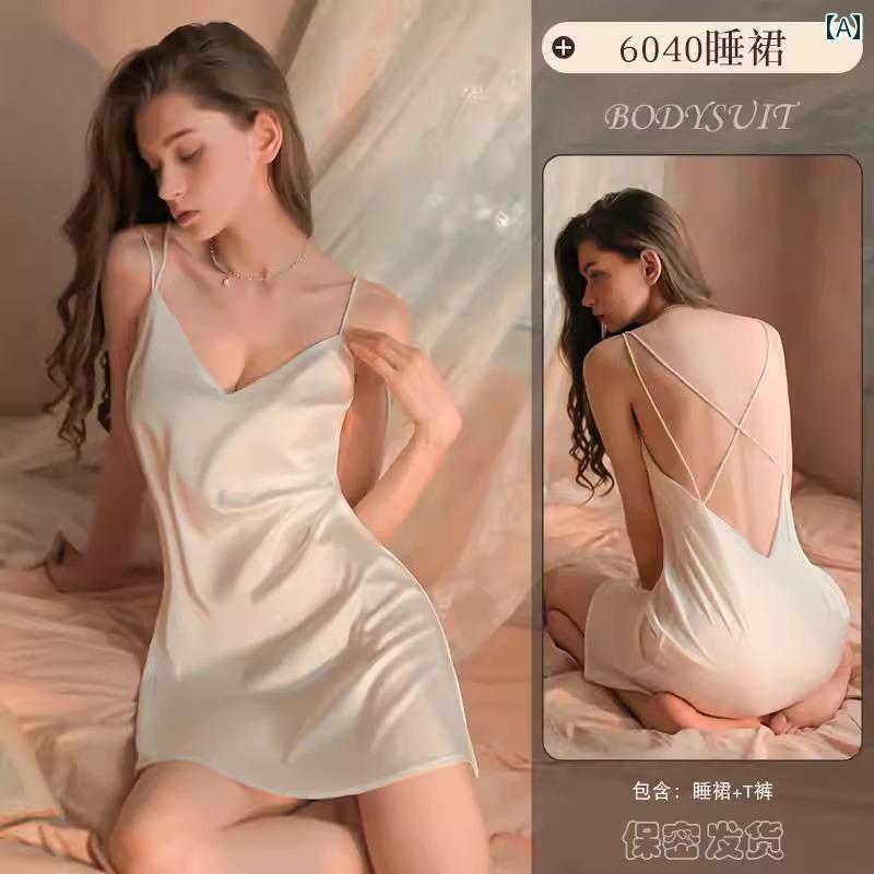 レース　キャミソール　トップス 2024 ナイト ドレス レディース 春秋 夏の 魅惑的 冷感 ホット 薄手 ..