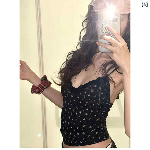 インナー レース キャミソール アメリカン レトロ ブラック 魅惑的 花柄 レース ホット ガール キャミソール 女性用 胸 パッド 付き 夏用 スリムフィット トップス インナー レース キャミソール アメリカン レトロ ブラック 魅惑的 花柄 レース ホット ガール キャミソール 女性用 胸 パッド 付き 夏用 スリムフィット トップス