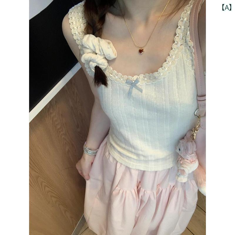 インナー　レース　キャミソール アメリカン ボウ レース BM キャミソール レディース 夏 アウター ス..