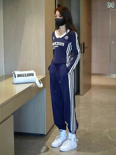 レディース カジュアル ウェア 女性用 ブルー カジュアル スポーツ スーツ この 春 塩味 スタイル ストリート スリムトップス レギンス ツーピース レディース カジュアル ウェア 女性用 ブルー カジュアル スポーツ スーツ この 春 塩味 スタイル ストリート スリムトップス レギンス ツーピース