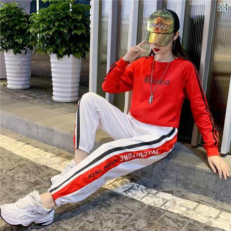 レディース　カジュアル　ウェア ランニング フィットネス ヤン リーピン ジャズ ダンス スクエアダンス 服 スポーツウェア スーツ 女性 2025 春秋 ゆったり