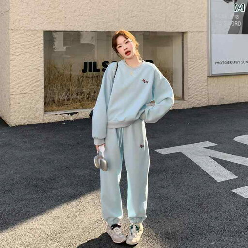 レディース カジュアル ウェア 女性用 ブルー カジュアル スポーツ セーター スーツ 2025 春 韓国 ホット 小さい サイズ レギンス ツーピース レディース カジュアル ウェア 女性用 ブルー カジュアル スポーツ セーター スーツ 2025 春 韓国 ホット 小さい サイズ レギンス ツーピース