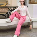 レディース カジュアル ウェア ワイド レッグ オーバー オール ツーピース スーツ レディース 春夏 ファッション スリム タイ ダイ トップと パンツ カジュアル